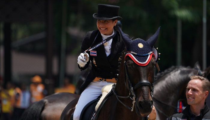 Thai Princess Sirivannavari Nariratana in the inaugural International Equestrian Federation (FEI) Asian Championships in Pattaya. — Royal Family Thailand