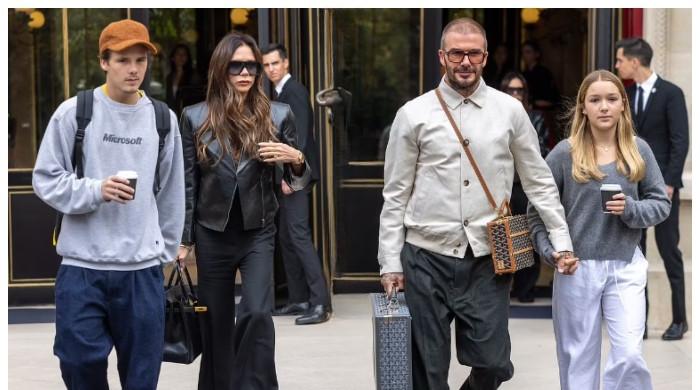Victoria Beckham steps out with 'prefect' glam family after successful  Fashion Week show