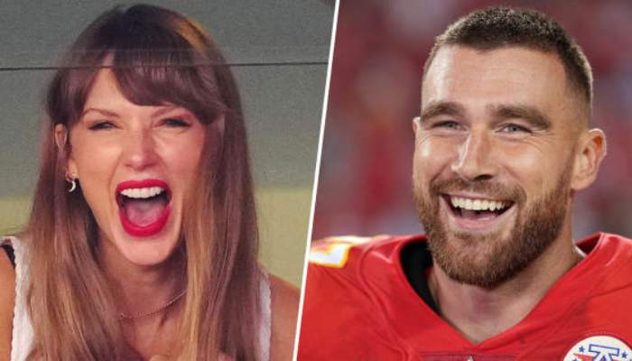 Travis Kelce smiles ‘non-stop’ when asked about Taylor Swift