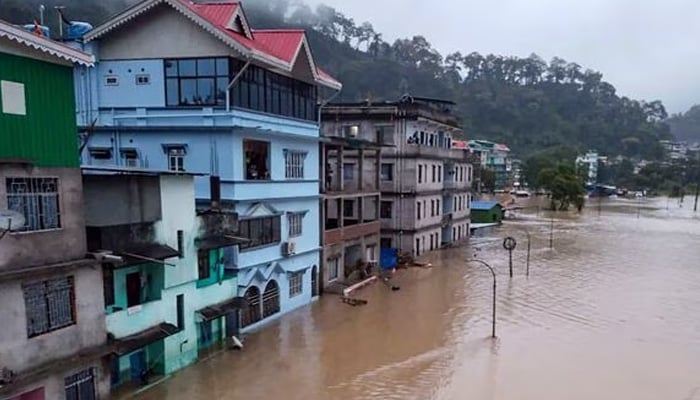 View of flash flood in the Teesta River in Lachen valley. — PTI via Mint