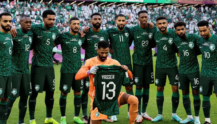 Saudi Arabias team during FIFA World Cup 2022. — AFP