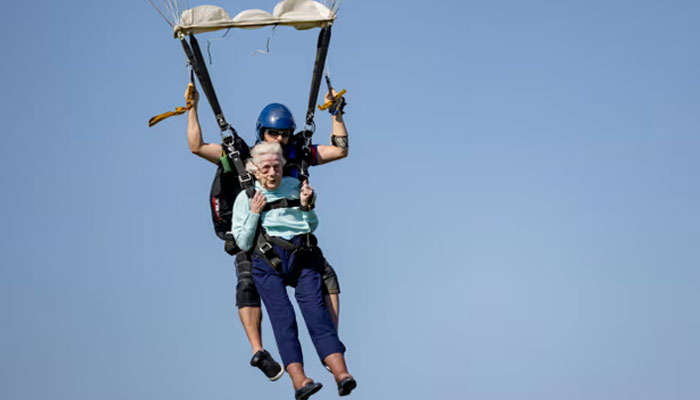 This 104-year-old shatters stereotypes with record-breaking skydiving jump. The Telegraph