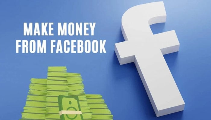 An illustration depicting the Facebook logo with cash. — Social media @moneyminmt