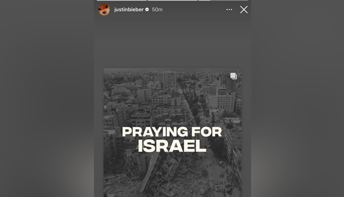 This screenshot shows Justin Beibers story on Instagram on October 11, 2023. — Instagram/@Justinbeiber