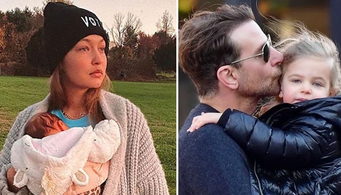Gigi Hadid and Bradley Cooper’s young daughters play cupid in rumoured