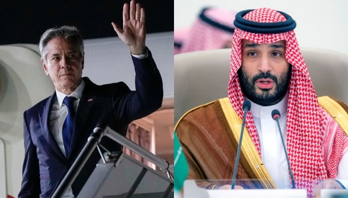 This combination of images shows US Secretary of State Antony Blinken (left) and Saudi Crown Prince Mohammed bin Salman. — AFP/Files