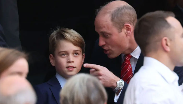 Prince William and Prince George seem tense in unusual moment
