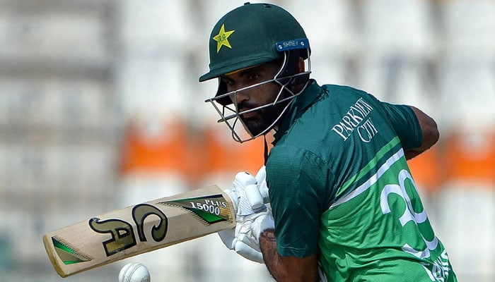 Pakistan´s Fakhar Zaman plays a shot during the Asia Cup 2023 cricket match between Pakistan and Nepal at the Multan Cricket Stadium in Multan on August 30, 2023. — AFP