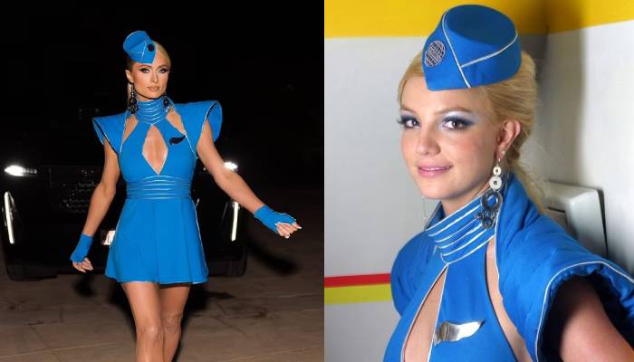 Paris Hilton channels her inner Britney Spears for Halloween party
