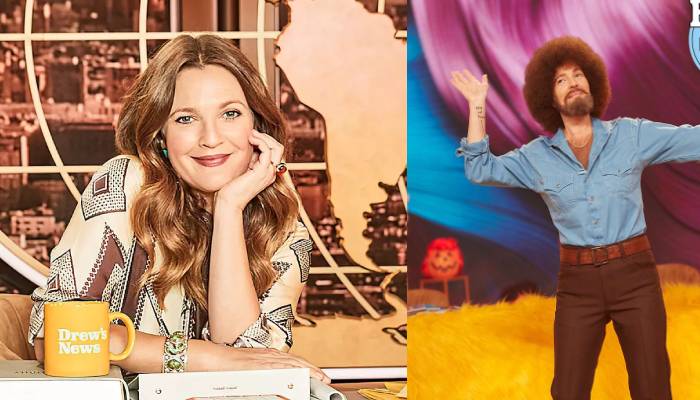 Drew Barrymore channels American painter Bob Ross for Halloween episode at her  talk show