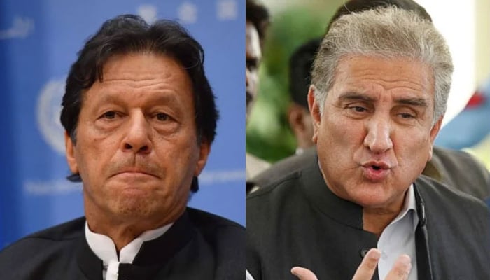 PTI Chairman Imran Khan (left) and Vice Chairman Shah Mahmood Qureshi. — AFP/Files