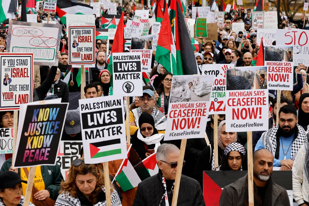 Rally for Palestine in Detroit, Michigan state of the US via AFP