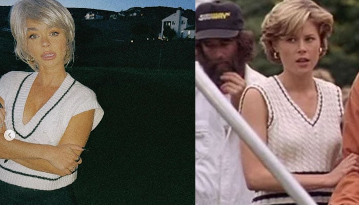 Sarah Hyland channels TV mom Julie Bowen’s character in 1996s ‘Happy Gilmore’