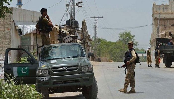 Pakistan Army personnel seen patrolling on a van. — AFP/File