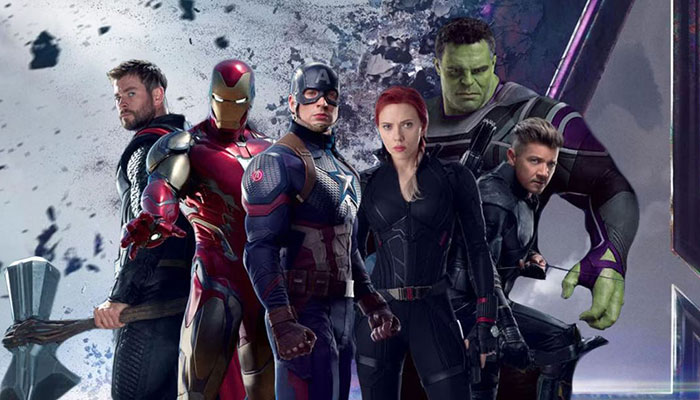 The original Avengers consist of Iron Man (Robert Downey Jr.), Hawkeye (Jeremy Renner), Black Widow (Scarlett Johansson), Captain America (Chris Evans), The Hulk (Mark Ruffalo), Thor (Chris Hemsworth)
