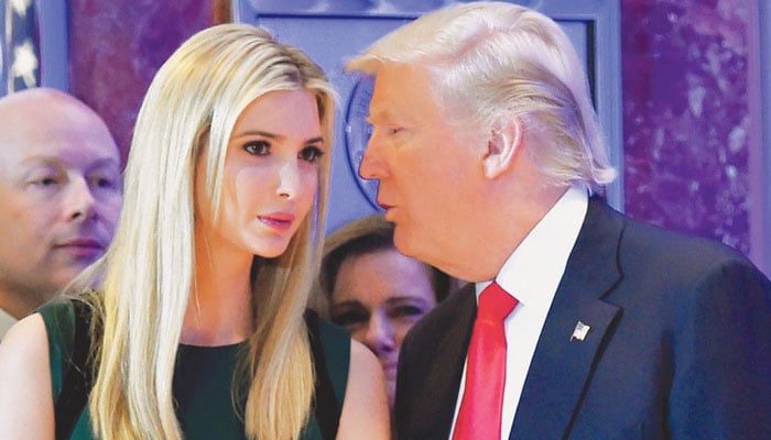 US President Donald Trump talks to his daughter Ivanka Trump. — AFP/File