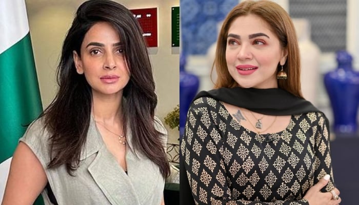 Pakistani actor Saba Qamar and model Natasha Ali in this combo of pictures. — Instagram/sabaqamarzaman/natashaali110