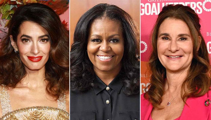 From left: Amal Clooney, Michelle Obama, Melinda Gates. — X/@grosbygroup