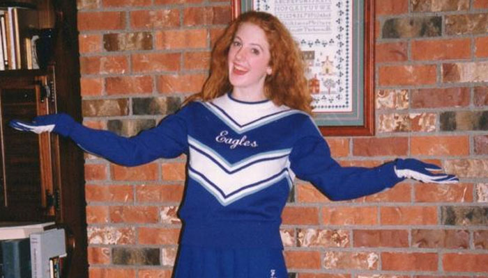 Sarah Yarborough in her cheerleading outfit. — CBS News/File