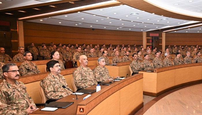 82nd Formation Commanders Conference held with Chief of Army Staff (COAS) General Syed Asim Munir in the chair at the General Headquarters in Rawalpindi on November 23, 2023. — ISPR