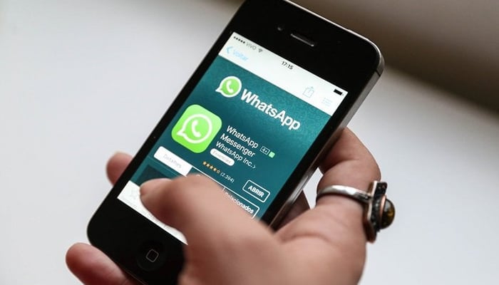 WhatsApp app is seen on a n iPhone in this undated photo. — AFP