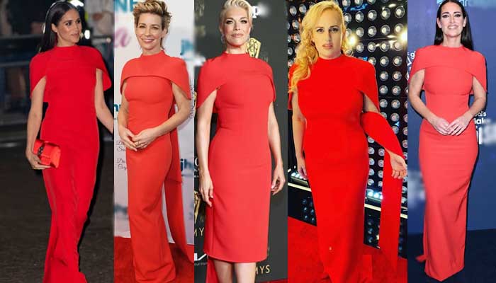 Meghan Markles beautiful bright red dress copied by other stars