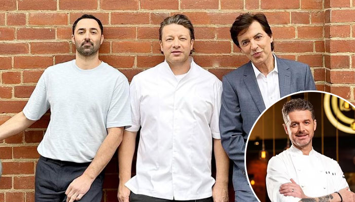 Jamie Oliver showed support for host Andy Allen and the three new judges