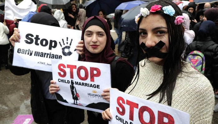 Women protesting against child marriages and rape. — AFP/File