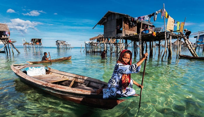 Bajau community member near her home in the water. — X/@aprathap