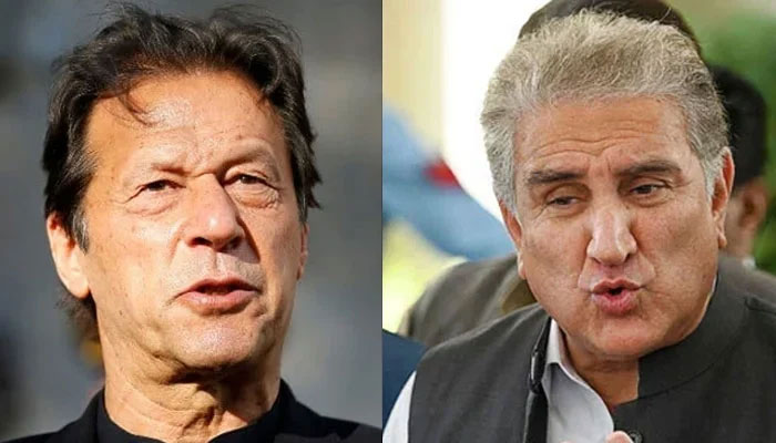 Former prime minister Imran Khan (Left), Pakistan Tehreek-e-Insaf (PTI) Vice Chairman Shah Mahmood Qureshi (Right). — AFP/file
