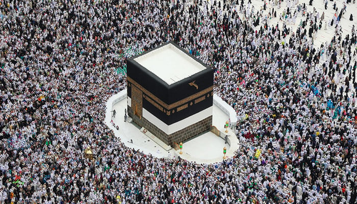 Worshippers perform the farewell tawaf (circumambulation) in the holy Saudi city of Makkah on July 11, 2022. — AFP