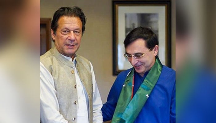 PTI Chairman Imran Khan (left) and Barrister Gohar Khan. — PTI