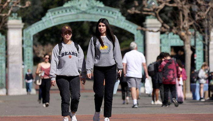 US students walking in their university. — AFP/File