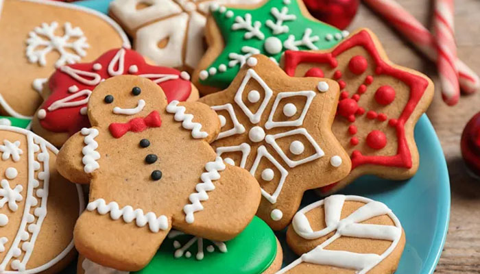 A top-down image of Christmas-themed cookies. — X/@eatthis