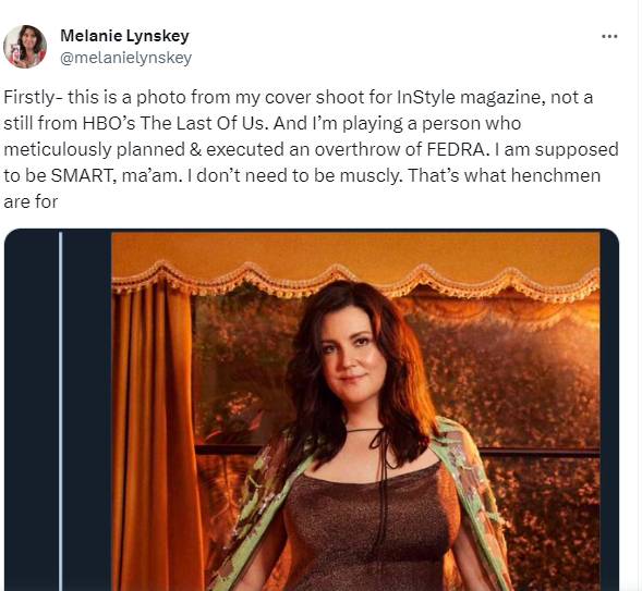 Melanie Lynskey addresses criticism over physical appearance in The Last of Us