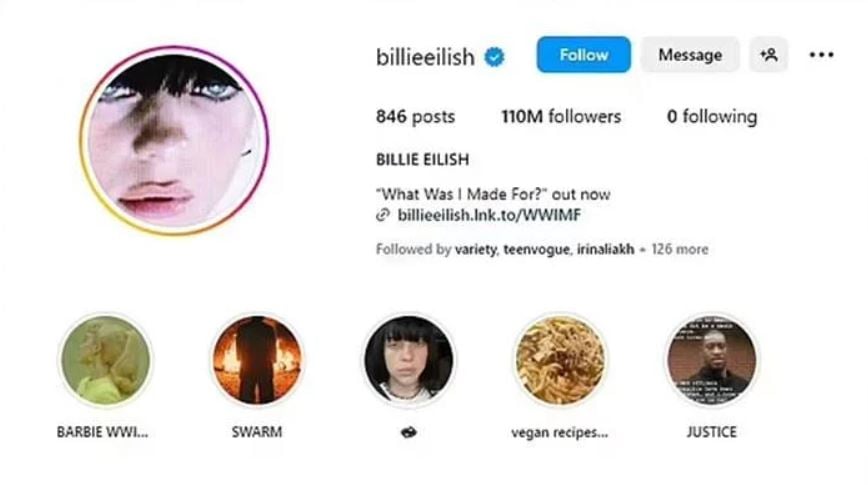 Billie Eilish loses 100,000 Instagram followers after coming out revelation