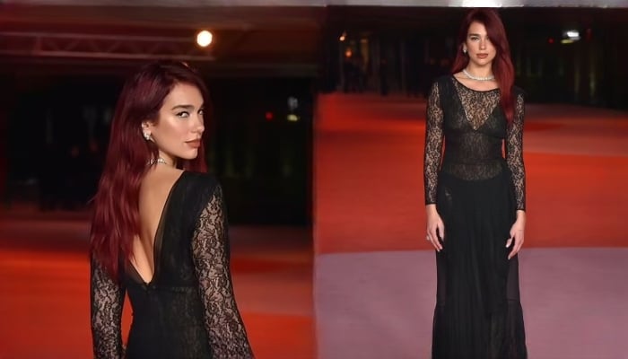 Dua confidently showcased her stunning figure at the star-studded event