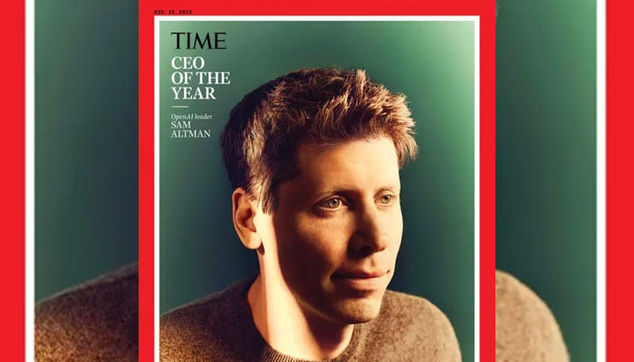 Sam Altman CEO of the Year TIME magazine cover. — TIME