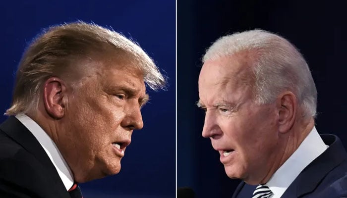Donald Trump and Joe Biden held dueling televised town hall meetings. — AFP/File