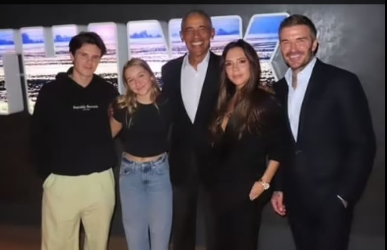 David, Victoria Beckham meet inspiring Barack Obama at charity event: incredible work’