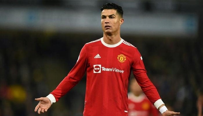 Cristiano Ronaldo gestures in a stadium. — AFP/File