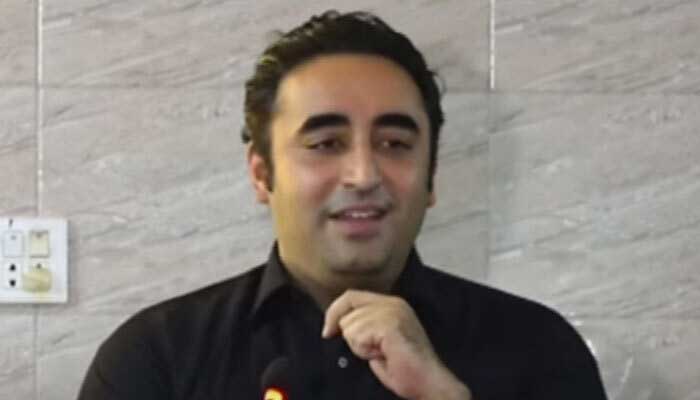 PPP Chairman Bilawal Bhutto Zardari addressing lawyers at Peshawar High Court bar in this till taken from a video on December 13, 2023. — YouTube/GeoNews