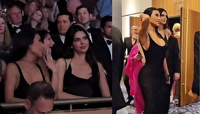 Kim Kardashian steals all the spotlight in star-studded gathering.