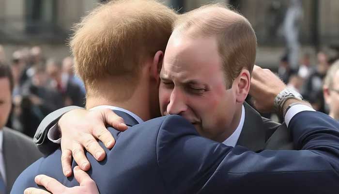 Prince William and Harrys reconciliation moment in their fans AI-created artwork