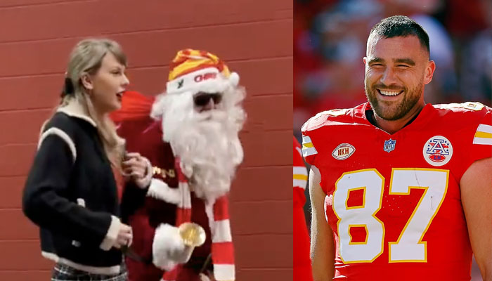 Taylor Swift spends Christmas cheering on Travis Kelce against Raiders
