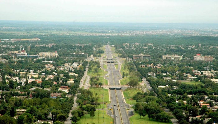 A general view of a busy street along a commercial area in Islamabad. — CDA website/File