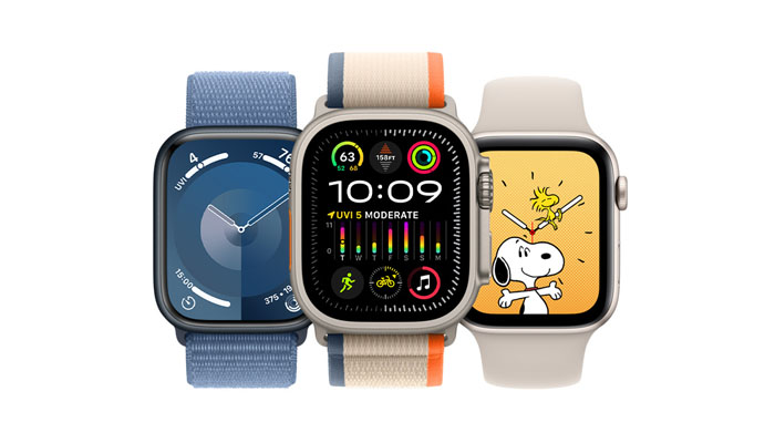 A display of Apples new series of smart watches. — Apple