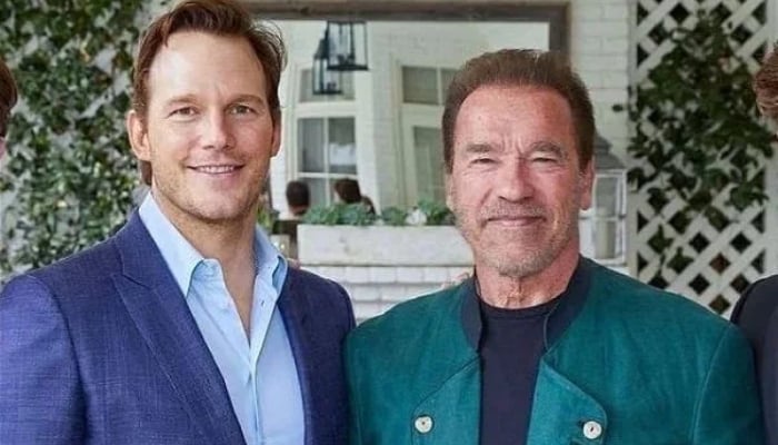 Arnold Shwarzenegger Twins With Chris Pratt After Son Patrick S Engagement