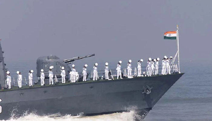 An assembly of Indian Navy officers. — AFP/File