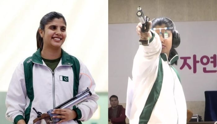 Pakistani sports shooter Kishmala Talat. — Provided by the reporter